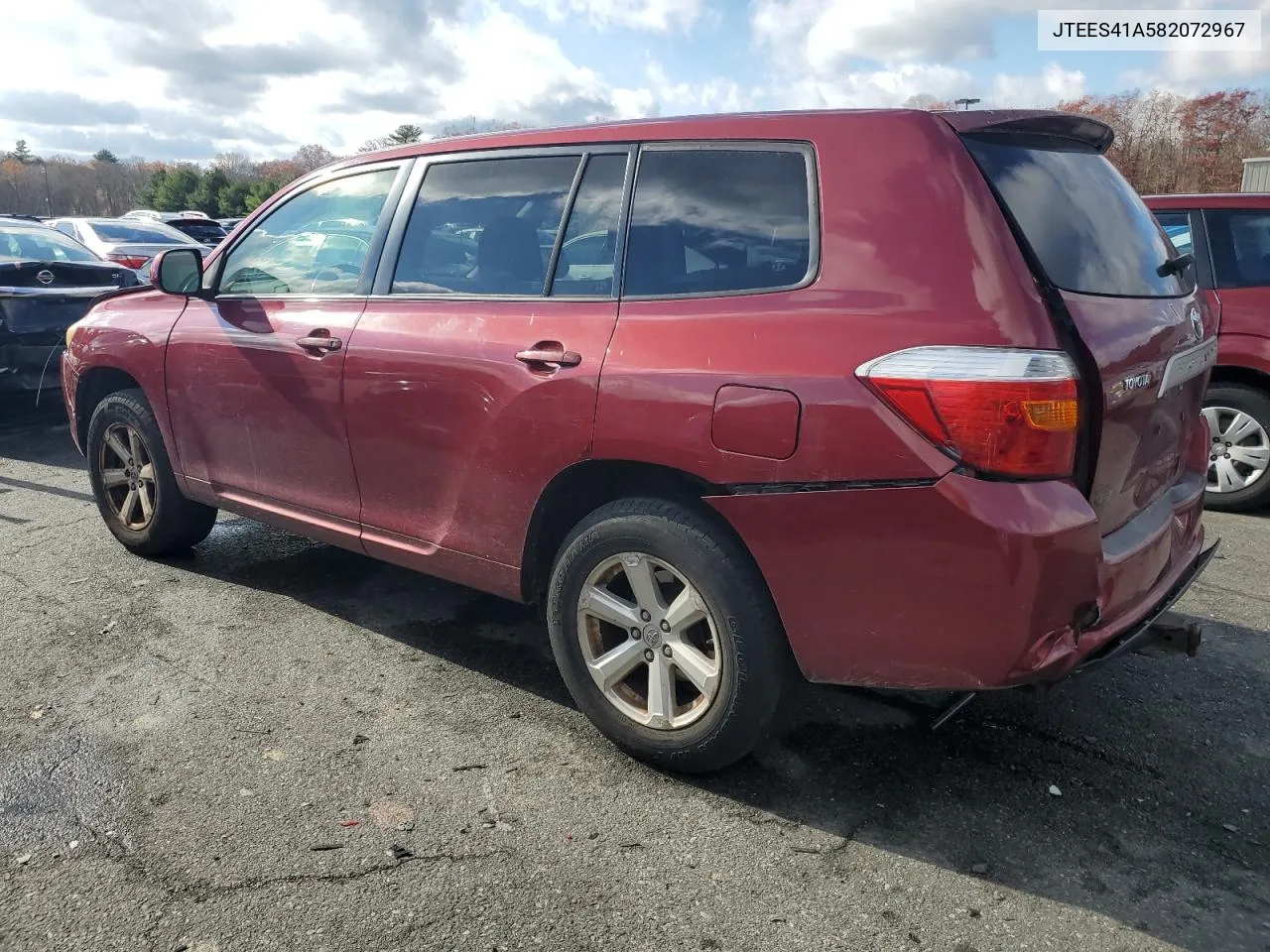 2008 Toyota Highlander VIN: JTEES41A582072967 Lot: 78387444