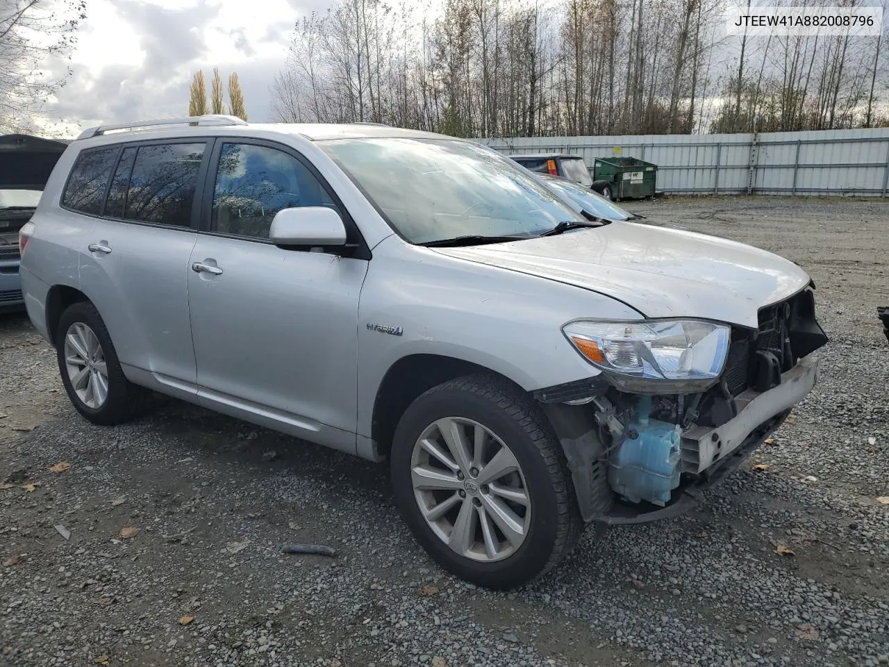 2008 Toyota Highlander Hybrid VIN: JTEEW41A882008796 Lot: 78408834