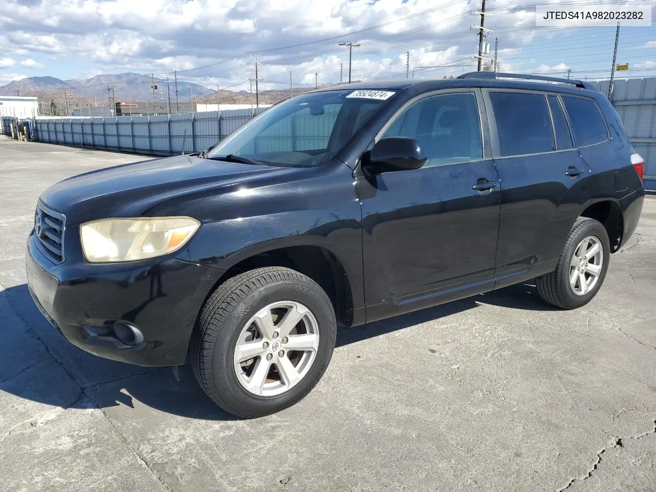 2008 Toyota Highlander VIN: JTEDS41A982023282 Lot: 78524874