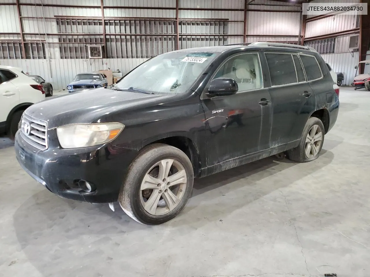 2008 Toyota Highlander Sport VIN: JTEES43A882034730 Lot: 78733024