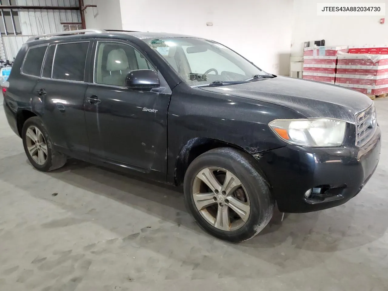 2008 Toyota Highlander Sport VIN: JTEES43A882034730 Lot: 78733024