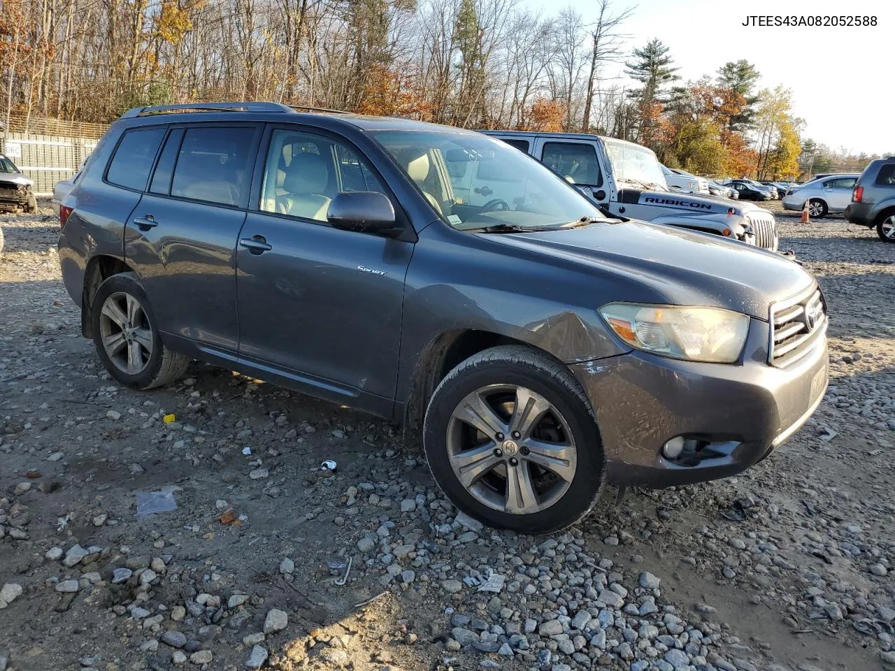 2008 Toyota Highlander Sport VIN: JTEES43A082052588 Lot: 78829844