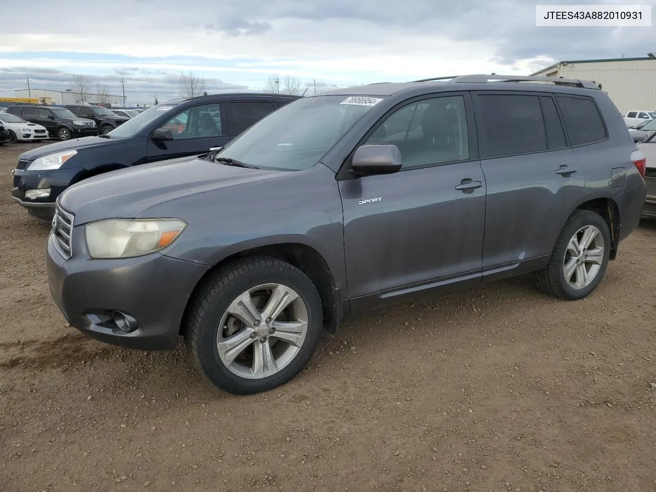 2008 Toyota Highlander Sport VIN: JTEES43A882010931 Lot: 78956954