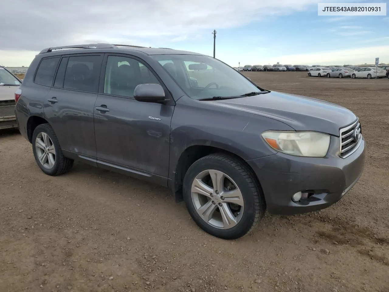 2008 Toyota Highlander Sport VIN: JTEES43A882010931 Lot: 78956954