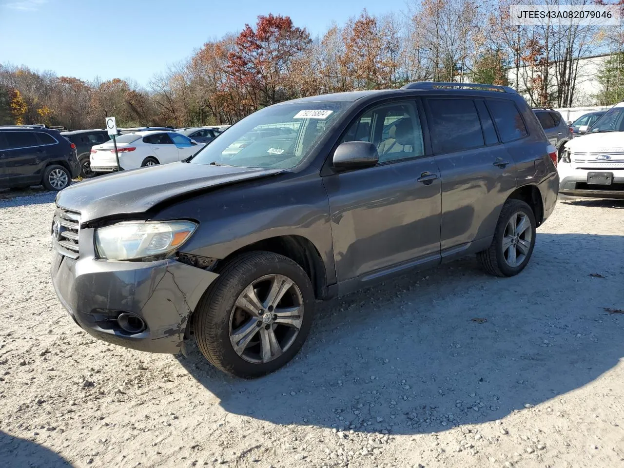 2008 Toyota Highlander Sport VIN: JTEES43A082079046 Lot: 79276804