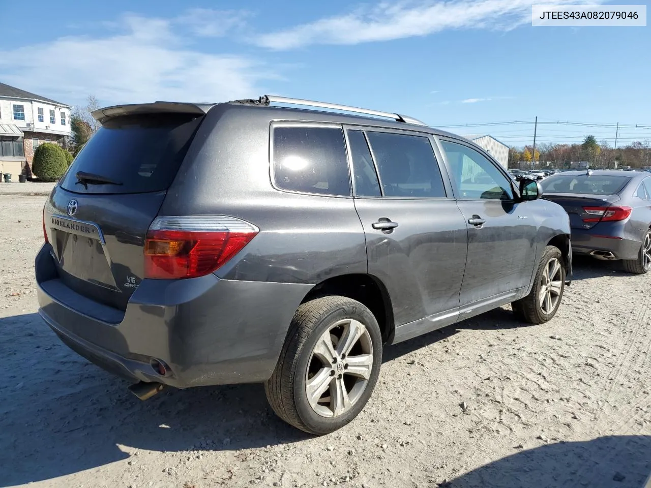 2008 Toyota Highlander Sport VIN: JTEES43A082079046 Lot: 79276804