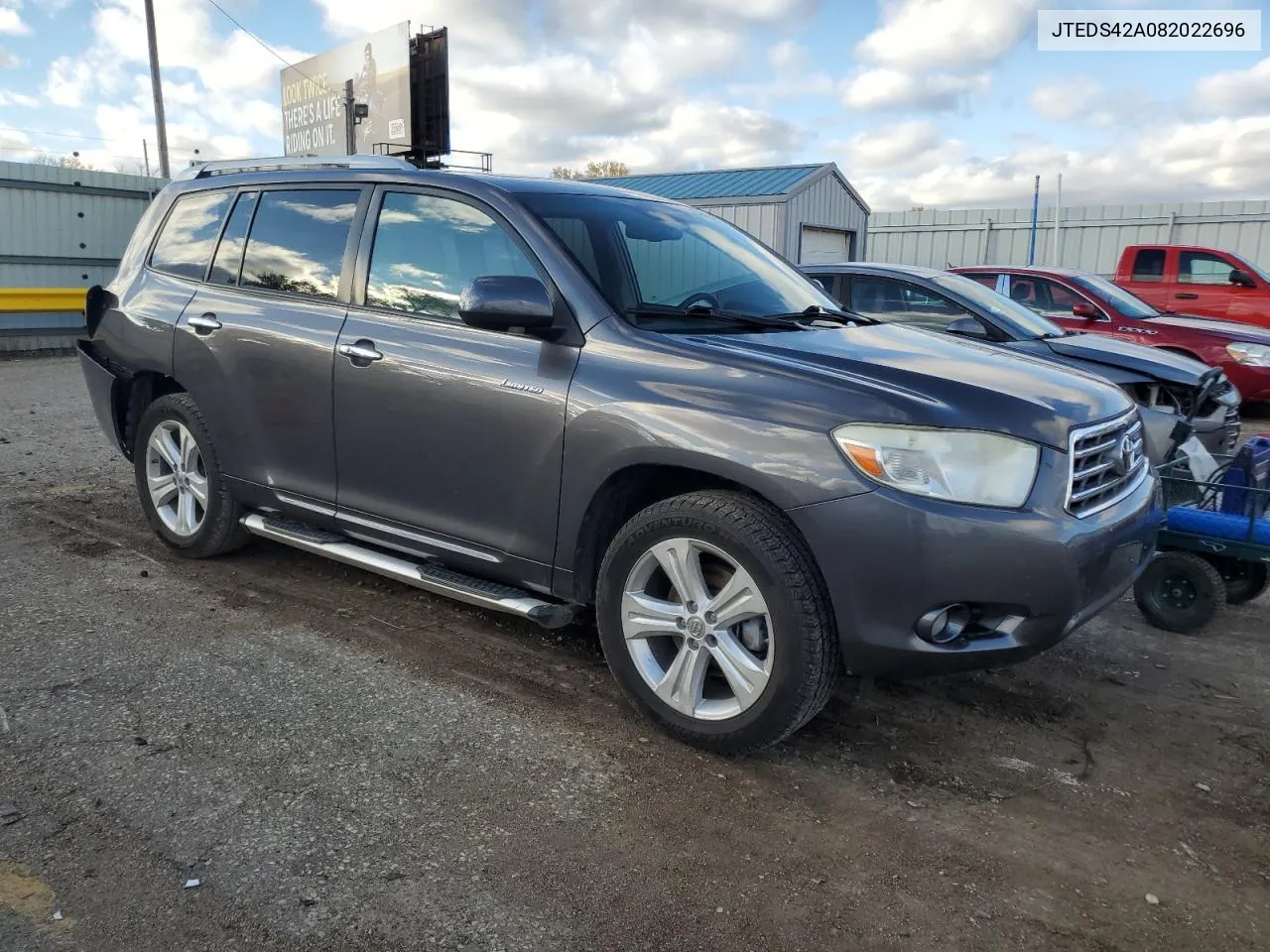 2008 Toyota Highlander Limited VIN: JTEDS42A082022696 Lot: 79412434