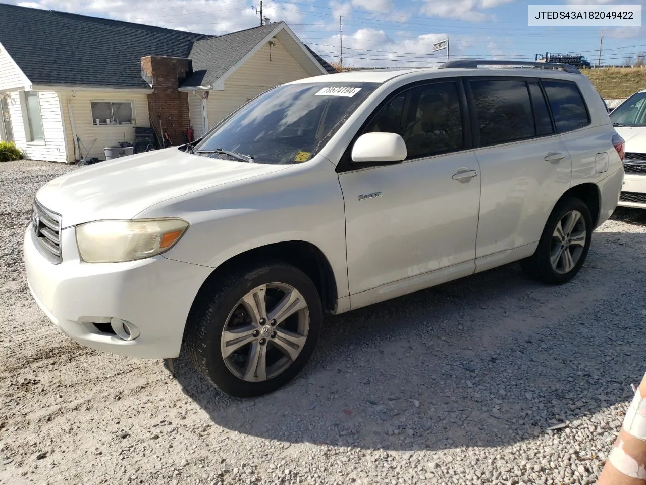 2008 Toyota Highlander Sport VIN: JTEDS43A182049422 Lot: 79574194