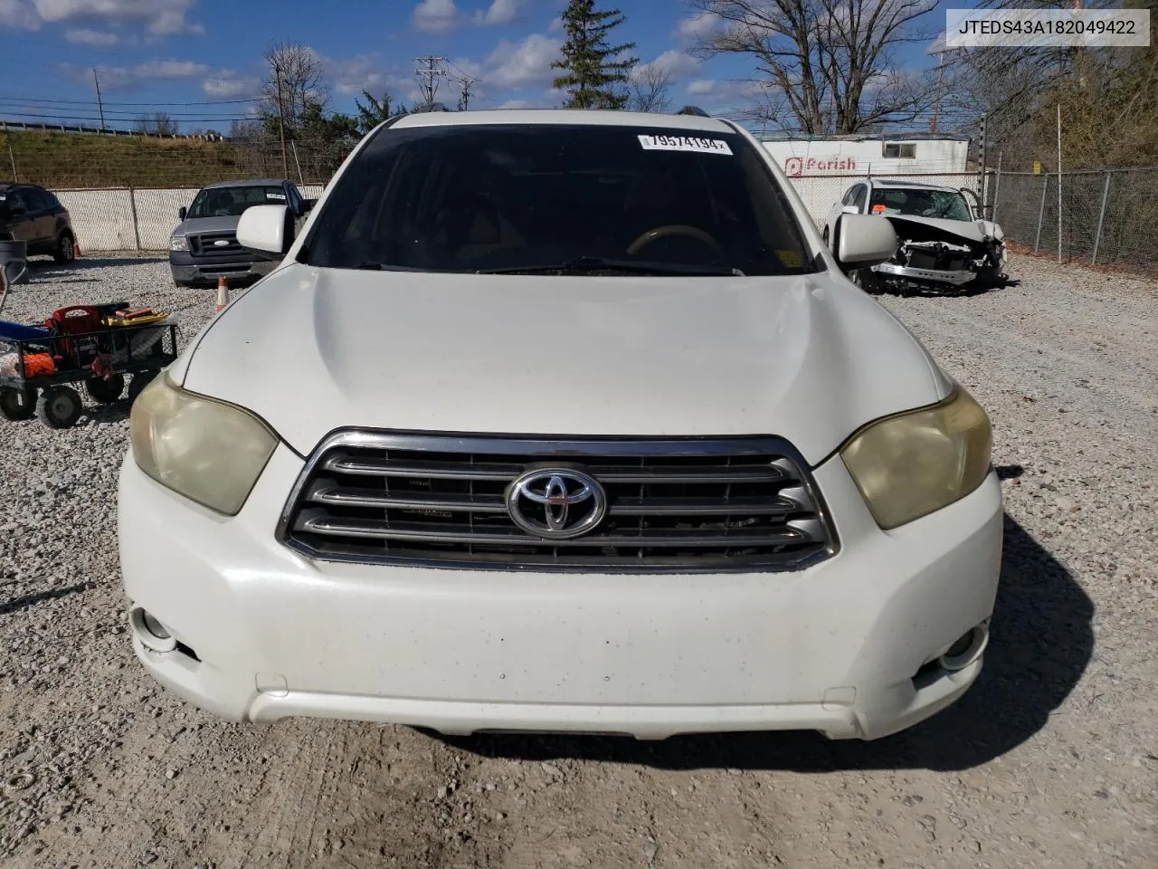 2008 Toyota Highlander Sport VIN: JTEDS43A182049422 Lot: 79574194