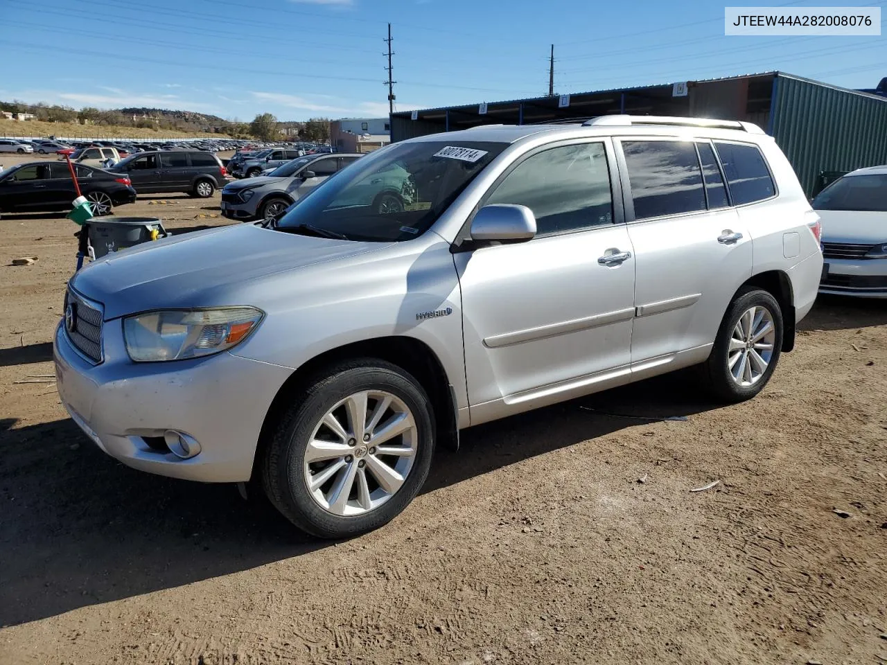 2008 Toyota Highlander Hybrid Limited VIN: JTEEW44A282008076 Lot: 80078114