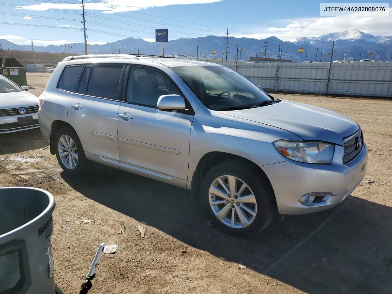 2008 Toyota Highlander Hybrid Limited VIN: JTEEW44A282008076 Lot: 80078114