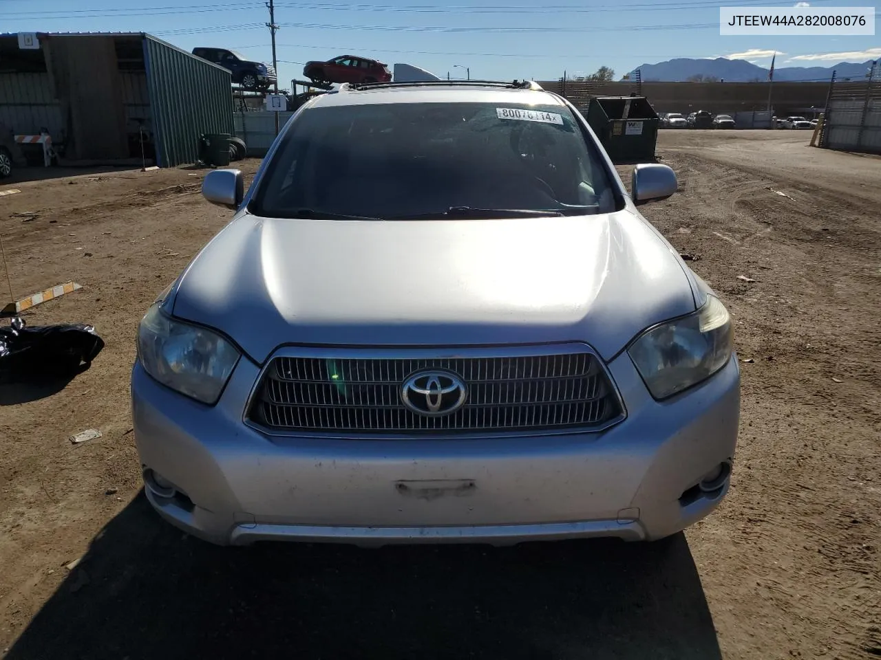 2008 Toyota Highlander Hybrid Limited VIN: JTEEW44A282008076 Lot: 80078114