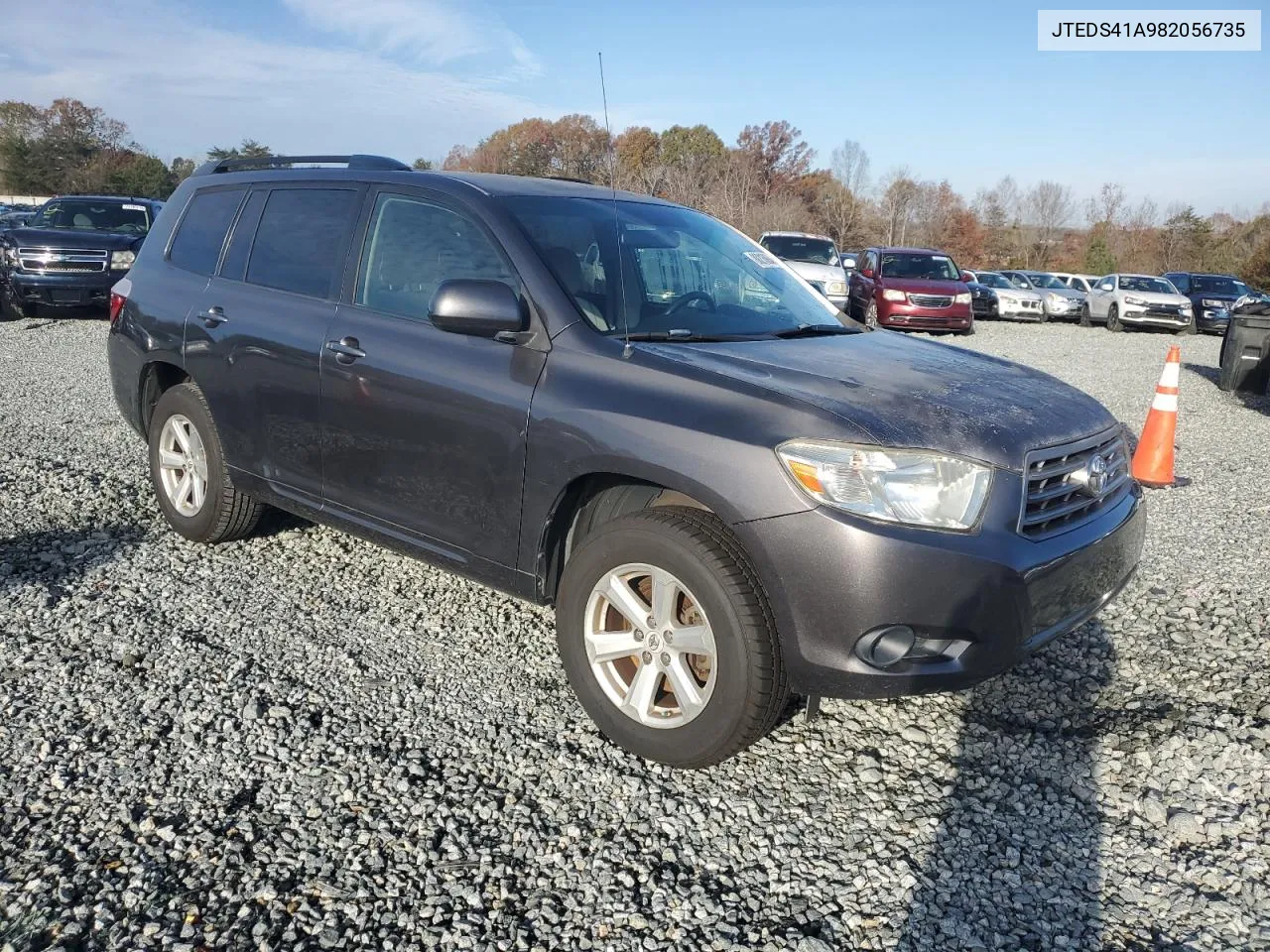 2008 Toyota Highlander VIN: JTEDS41A982056735 Lot: 80216864