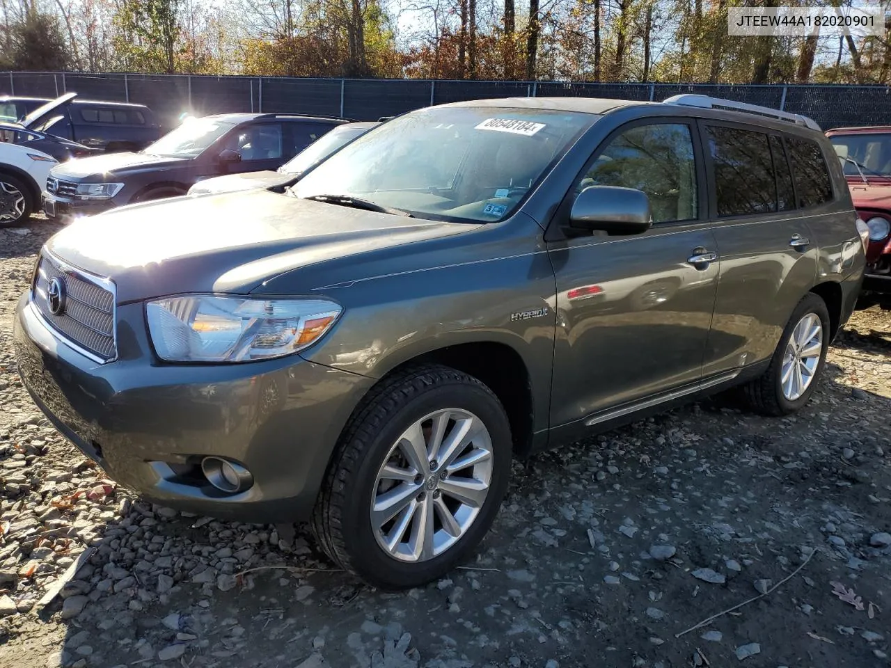 2008 Toyota Highlander Hybrid Limited VIN: JTEEW44A182020901 Lot: 80548184