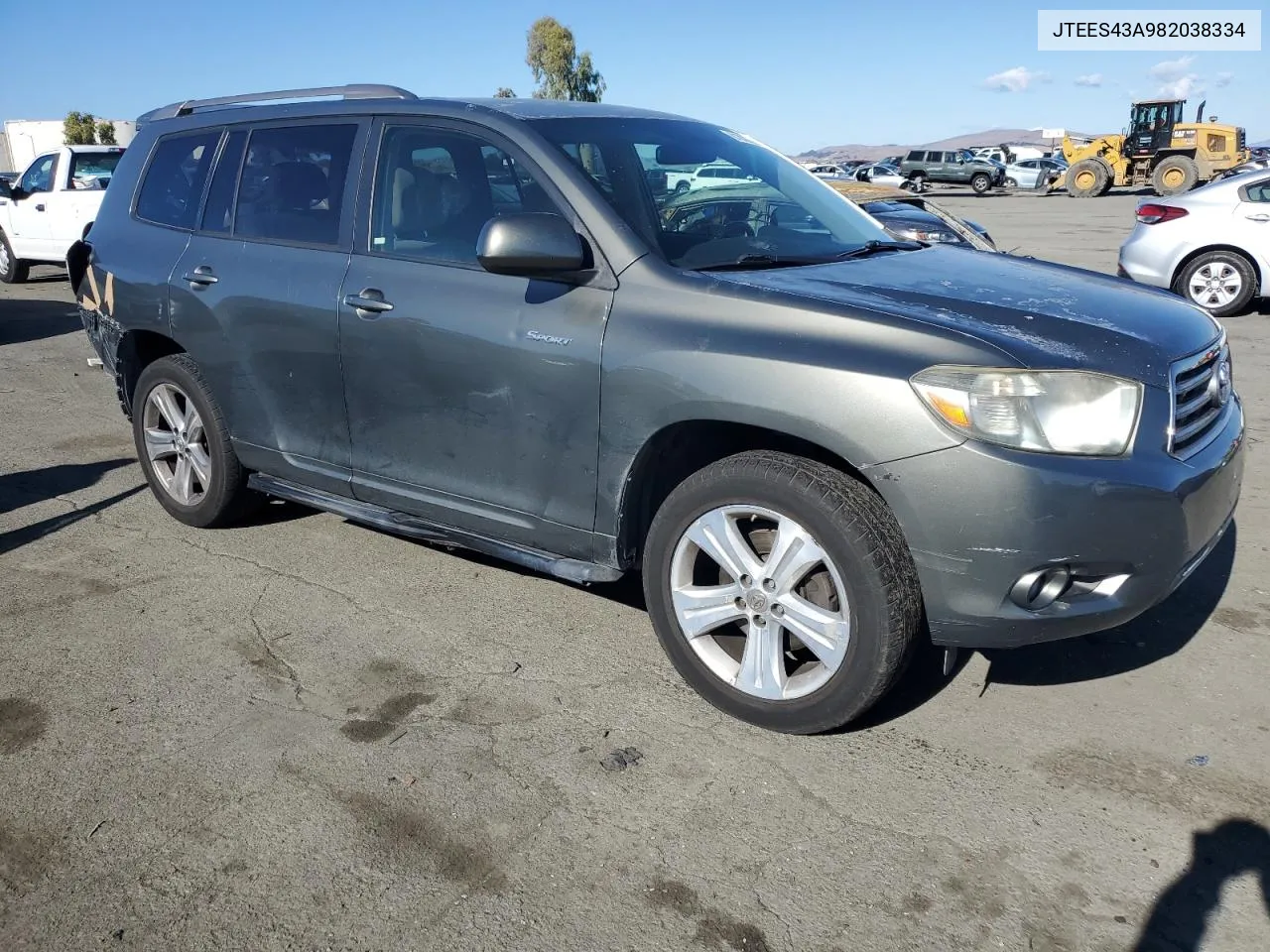 2008 Toyota Highlander Sport VIN: JTEES43A982038334 Lot: 81000204