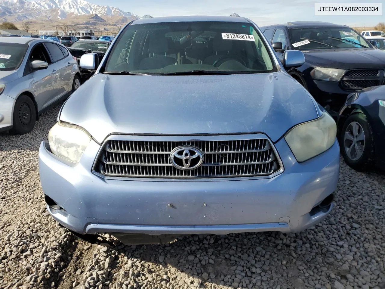 2008 Toyota Highlander Hybrid VIN: JTEEW41A082003334 Lot: 81345814