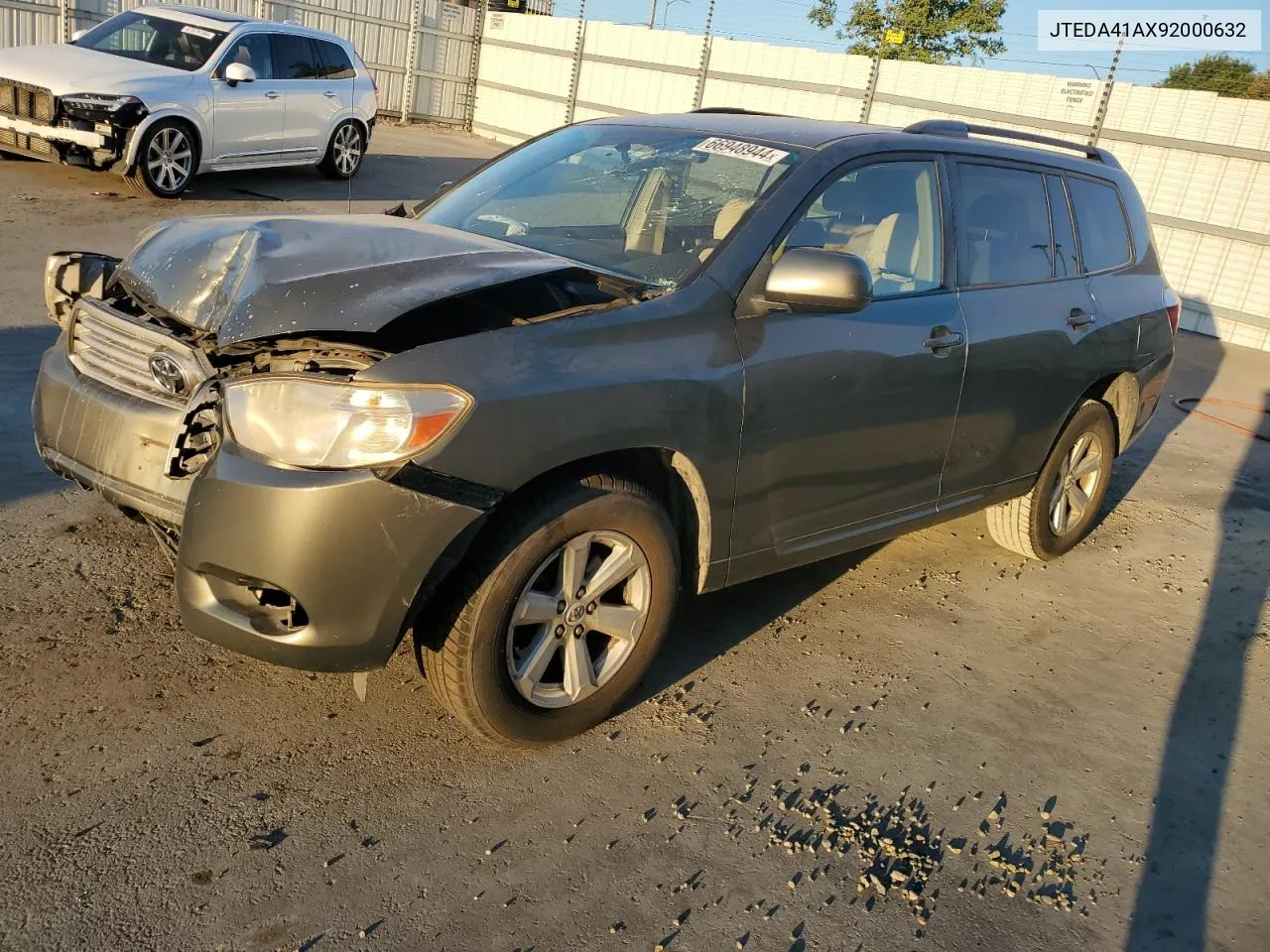 2009 Toyota Highlander VIN: JTEDA41AX92000632 Lot: 66948944