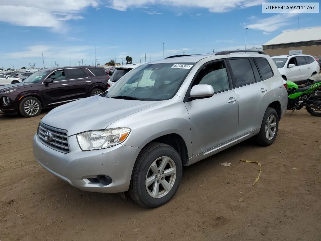 2009 Toyota Highlander VIN: JTEES41A592111767 Lot: 67836344