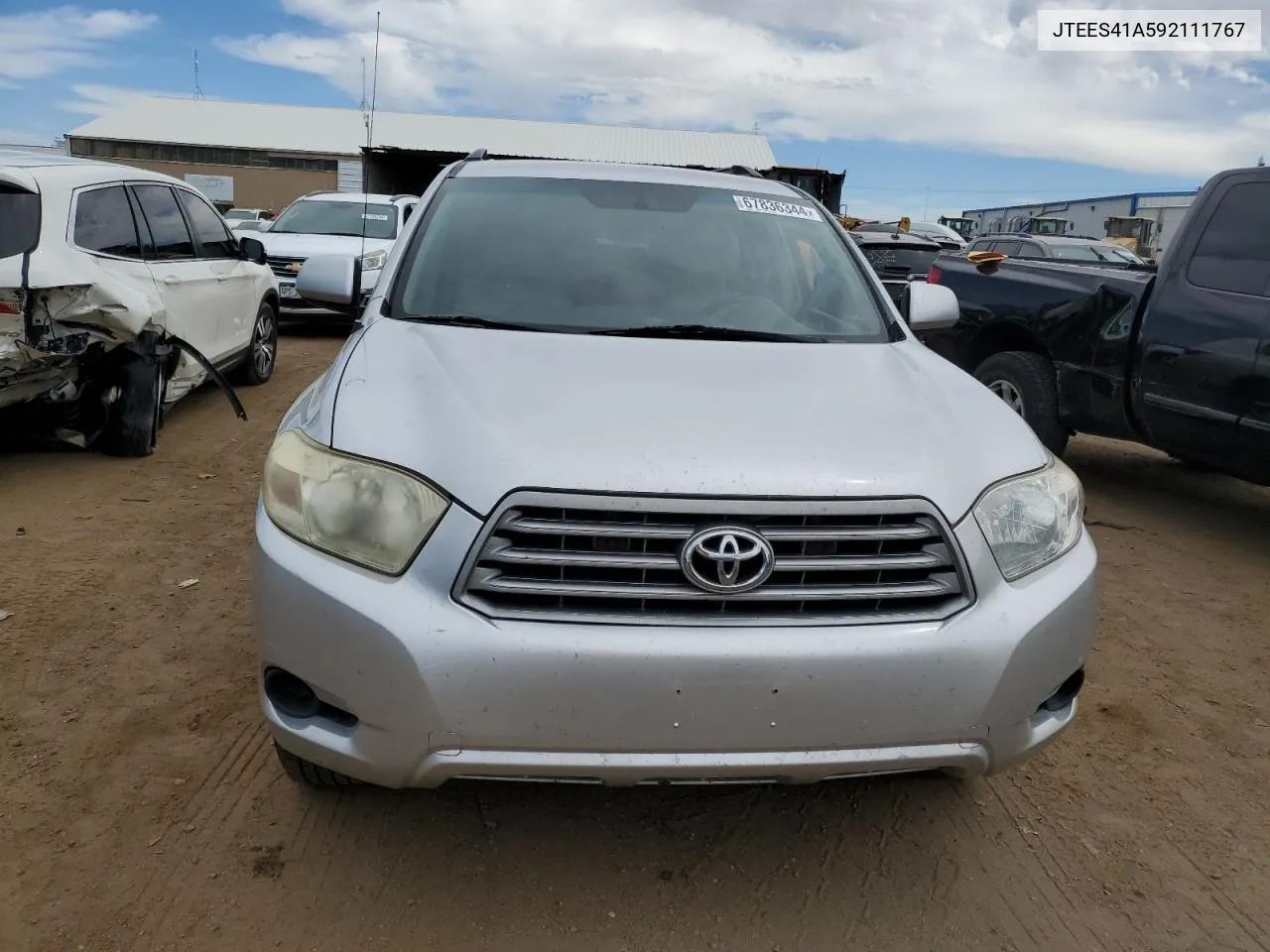 2009 Toyota Highlander VIN: JTEES41A592111767 Lot: 67836344