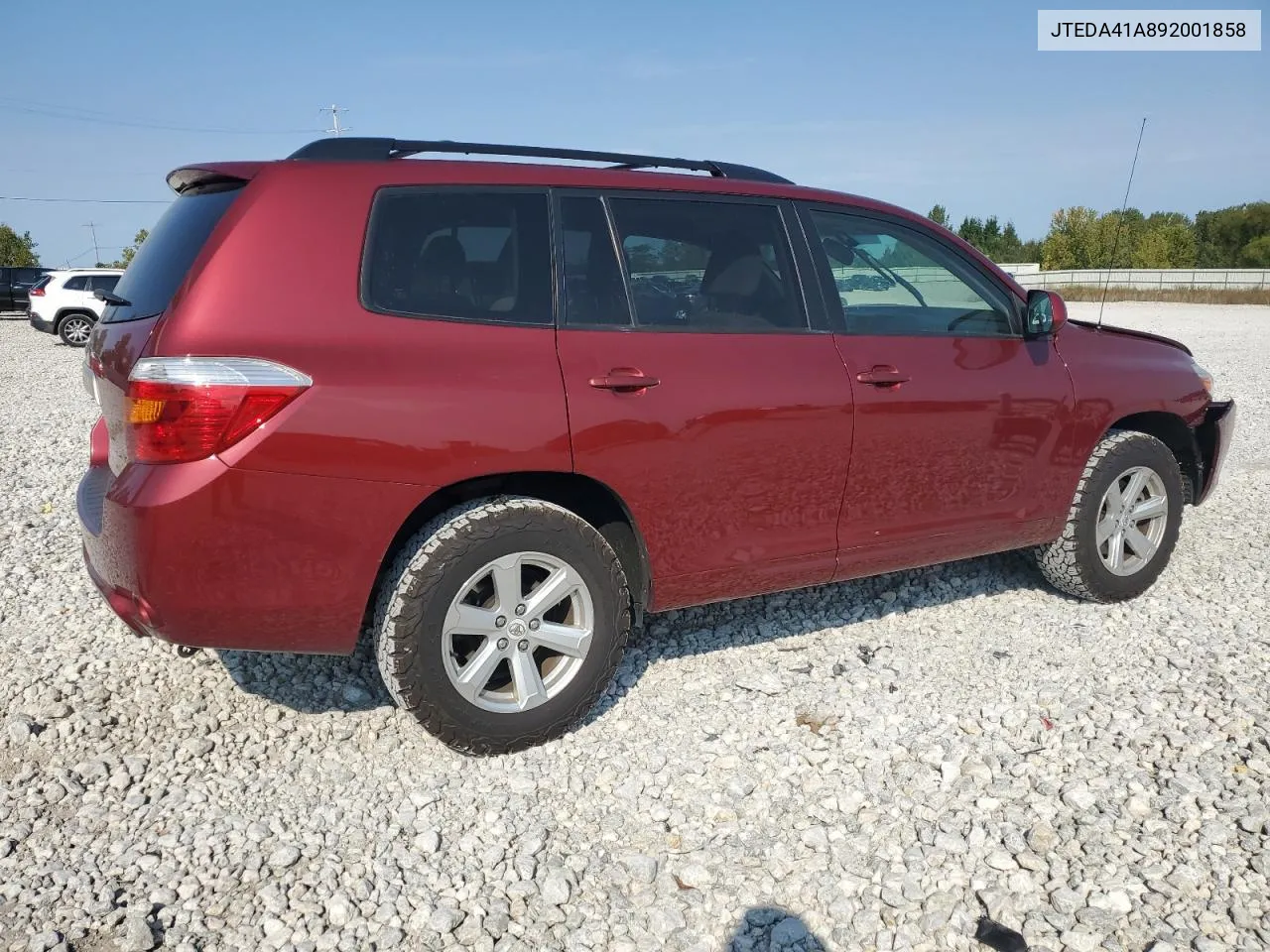 2009 Toyota Highlander VIN: JTEDA41A892001858 Lot: 71050734