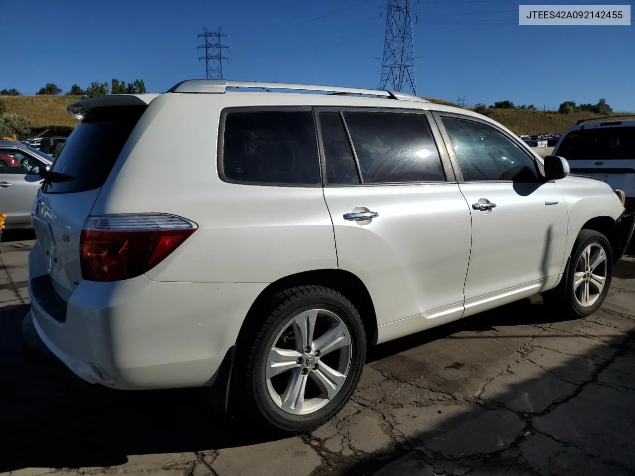 2009 Toyota Highlander Limited VIN: JTEES42A092142455 Lot: 71811864