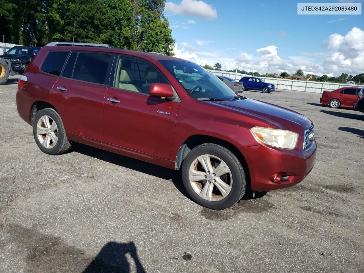 2009 Toyota Highlander Limited VIN: JTEDS42A292089480 Lot: 71930994