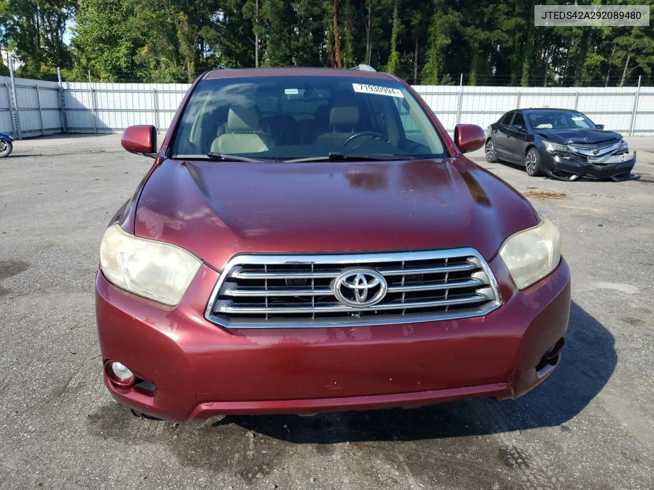 2009 Toyota Highlander Limited VIN: JTEDS42A292089480 Lot: 71930994