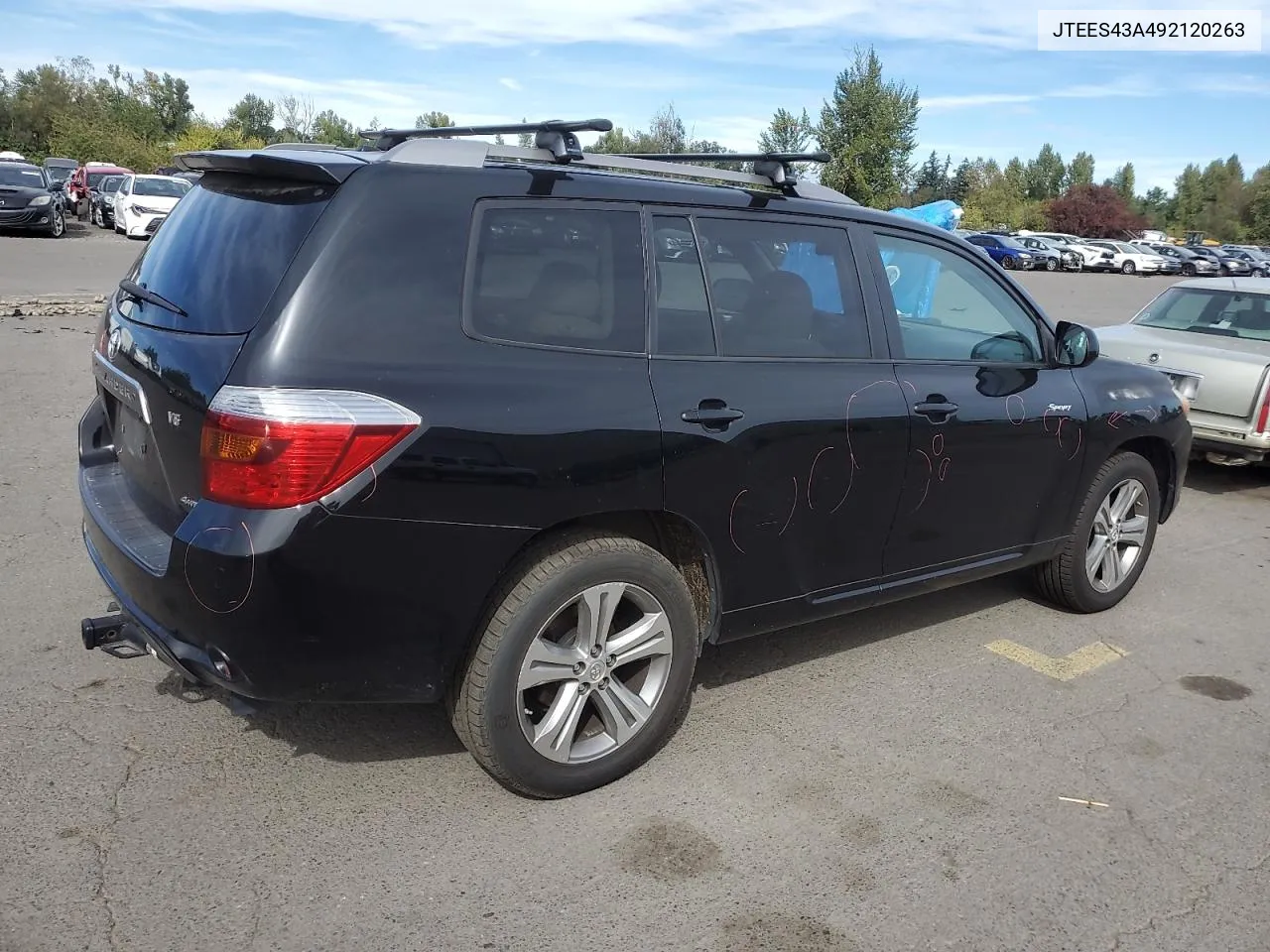 2009 Toyota Highlander Sport VIN: JTEES43A492120263 Lot: 72087634