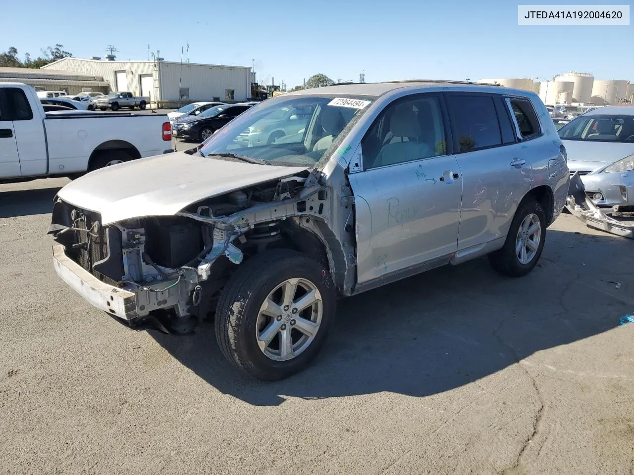 2009 Toyota Highlander VIN: JTEDA41A192004620 Lot: 72964494