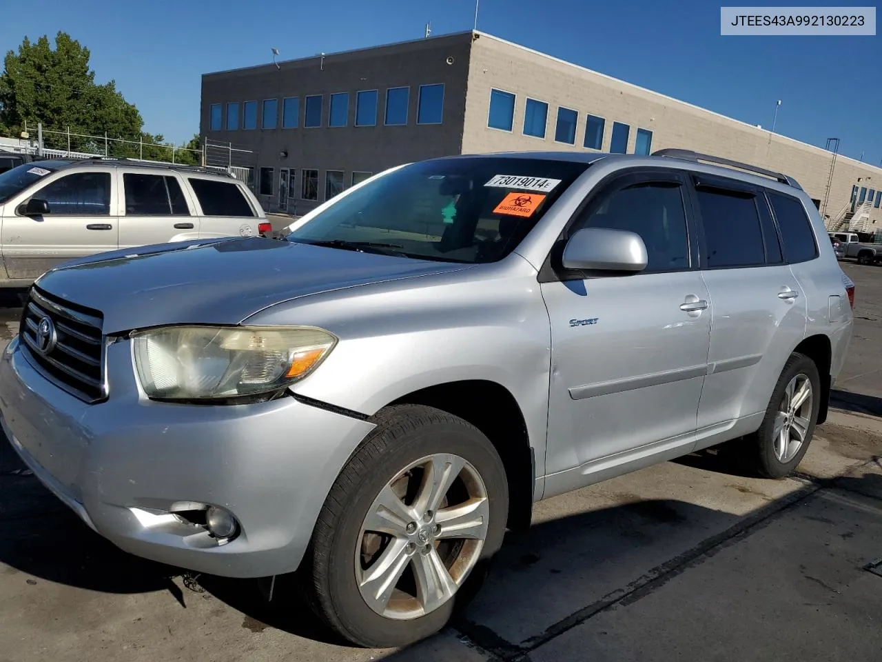 2009 Toyota Highlander Sport VIN: JTEES43A992130223 Lot: 73019014