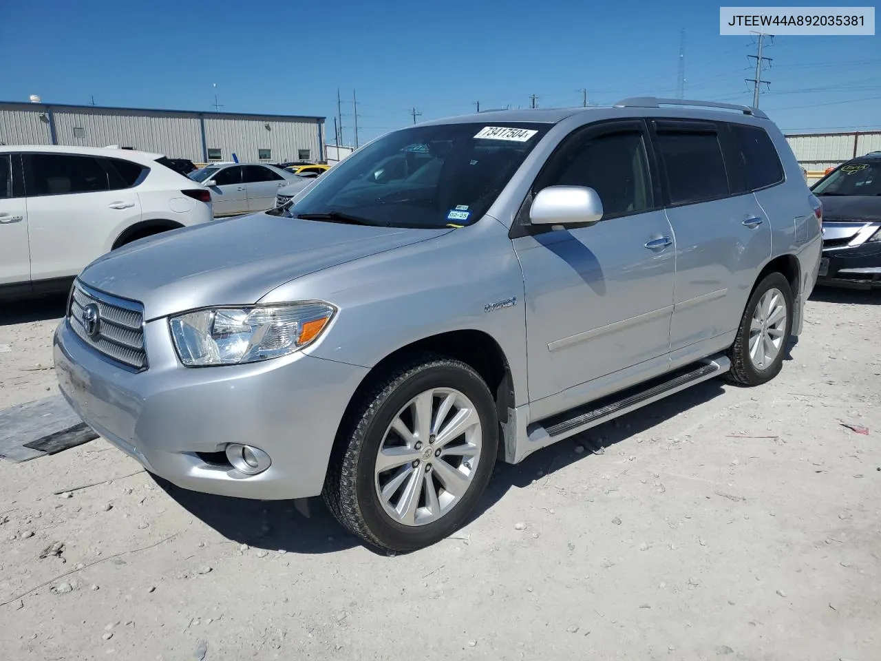 2009 Toyota Highlander Hybrid Limited VIN: JTEEW44A892035381 Lot: 73417504