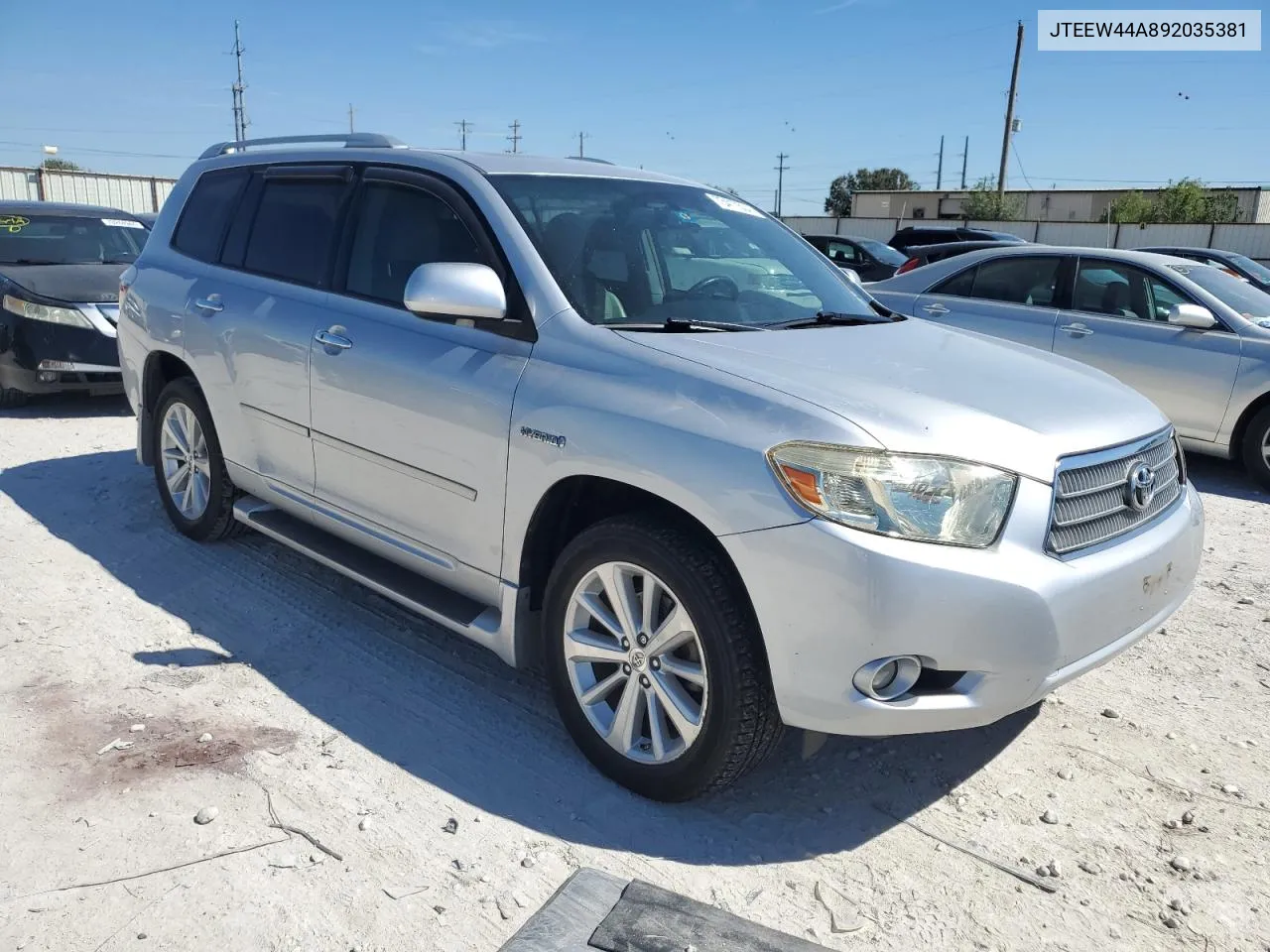 2009 Toyota Highlander Hybrid Limited VIN: JTEEW44A892035381 Lot: 73417504