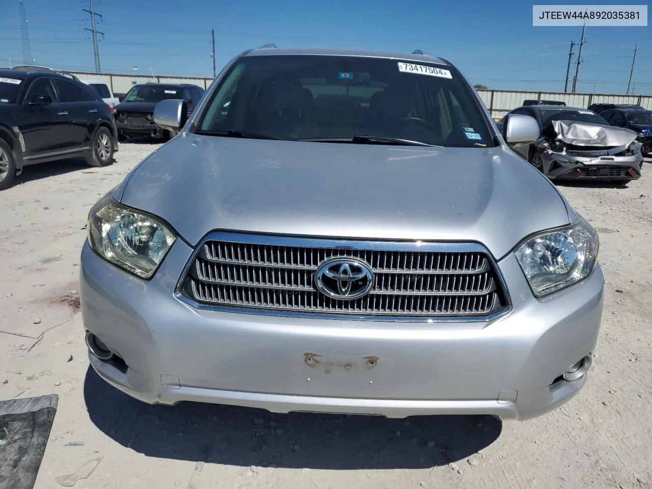 2009 Toyota Highlander Hybrid Limited VIN: JTEEW44A892035381 Lot: 73417504