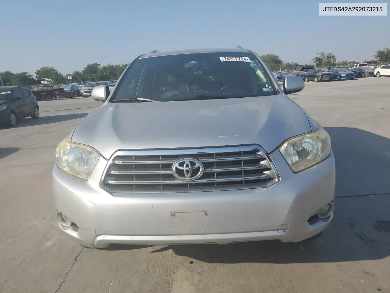 2009 Toyota Highlander Limited VIN: JTEDS42A292073215 Lot: 74972724