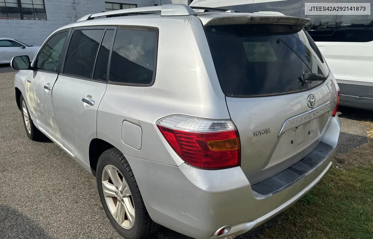 2009 Toyota Highlander Limited VIN: JTEES42A292141873 Lot: 75014694