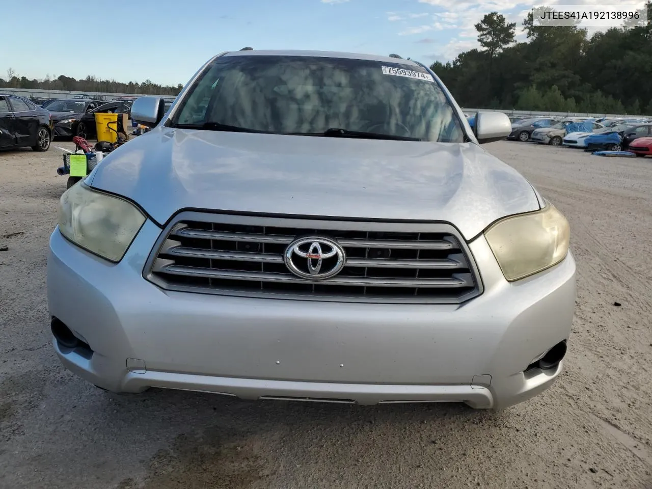 2009 Toyota Highlander VIN: JTEES41A192138996 Lot: 75593974