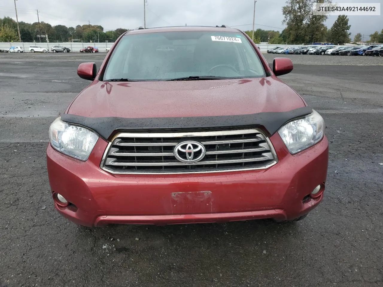 2009 Toyota Highlander Sport VIN: JTEES43A492144692 Lot: 76071024