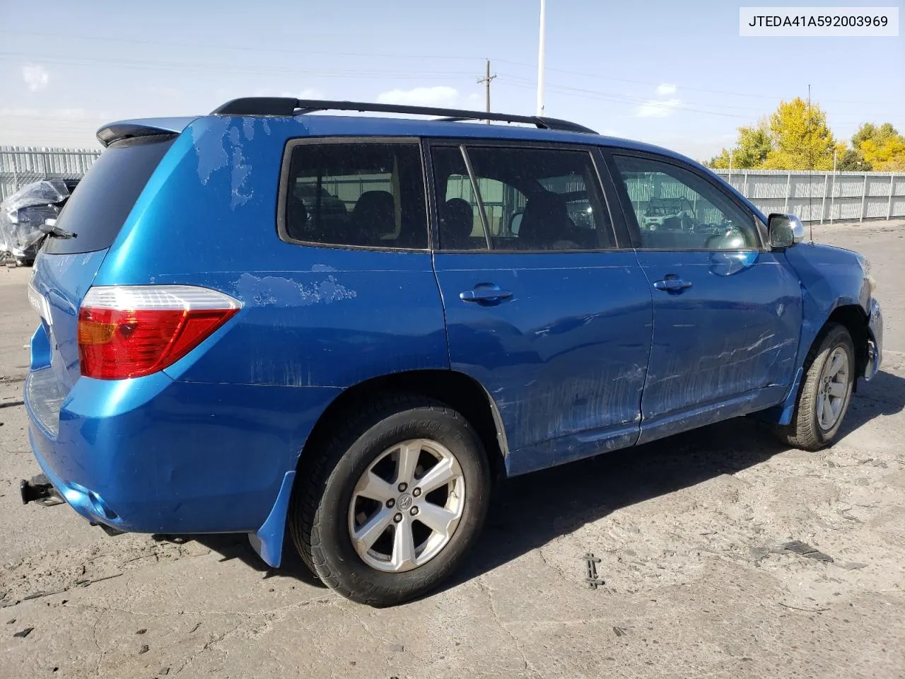 2009 Toyota Highlander VIN: JTEDA41A592003969 Lot: 76572354