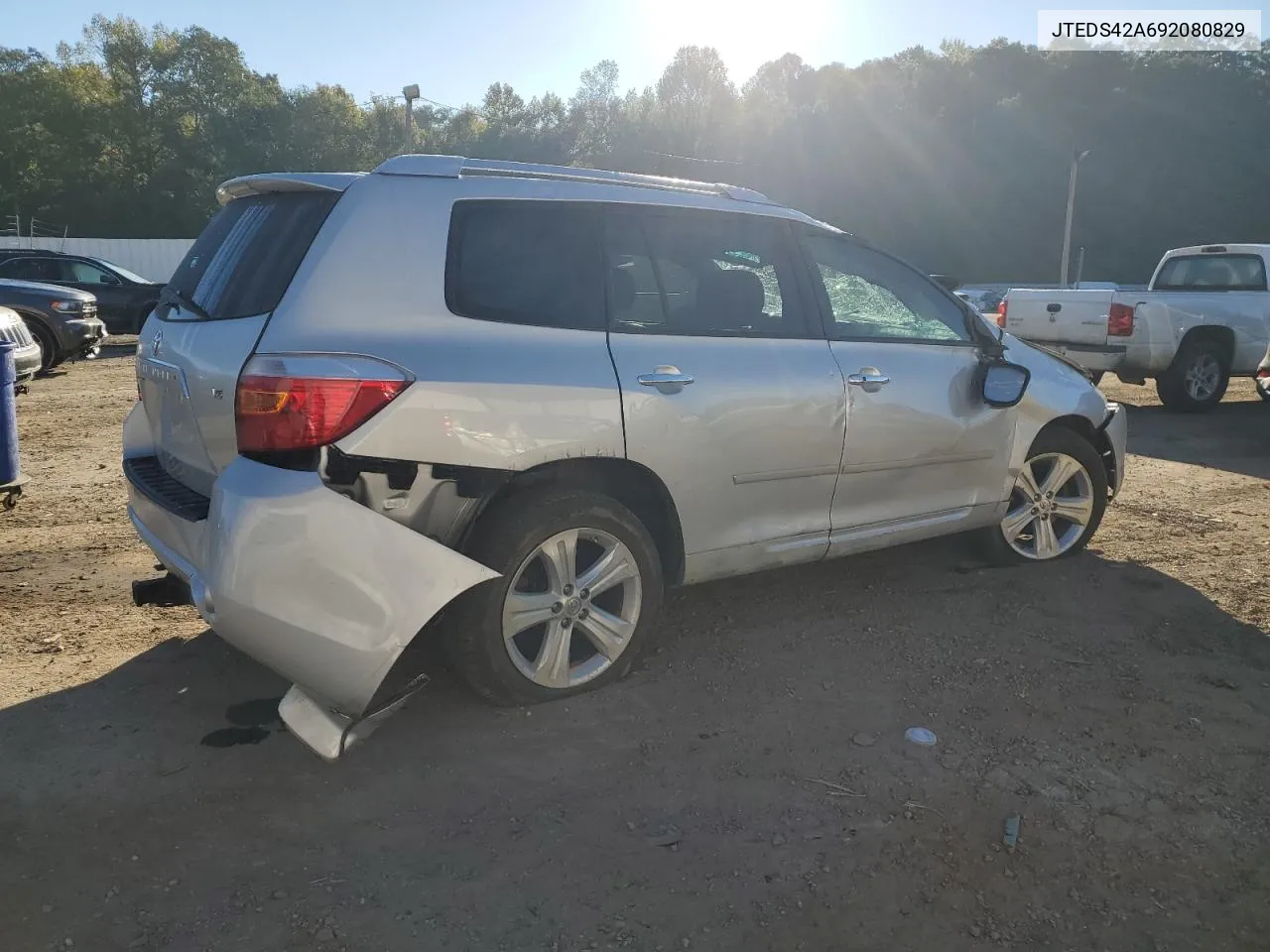 2009 Toyota Highlander Limited VIN: JTEDS42A692080829 Lot: 76775484