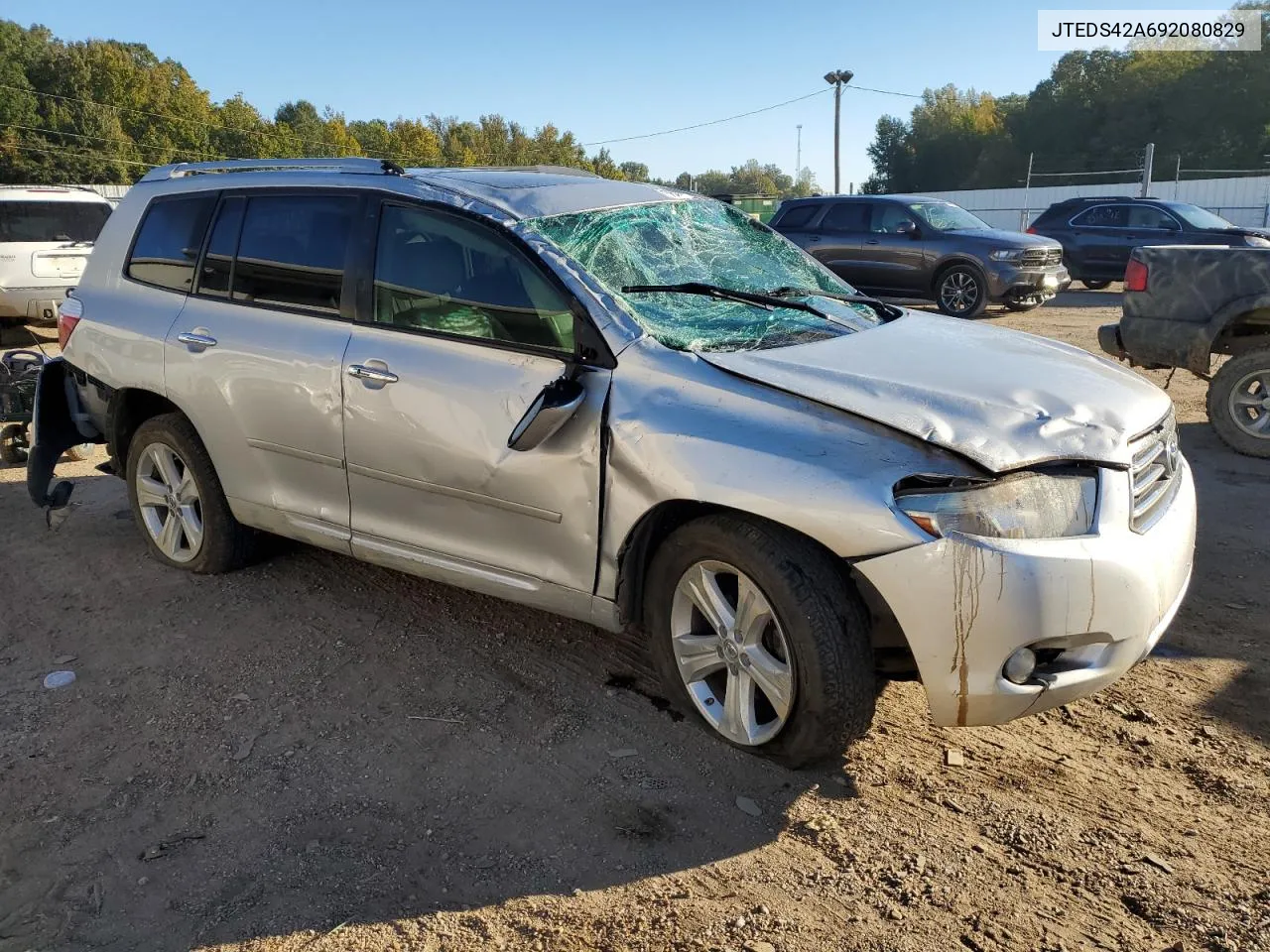 2009 Toyota Highlander Limited VIN: JTEDS42A692080829 Lot: 76775484