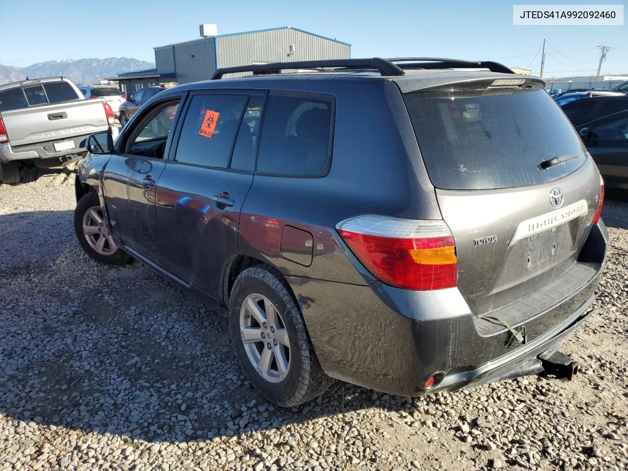 2009 Toyota Highlander VIN: JTEDS41A992092460 Lot: 76842024