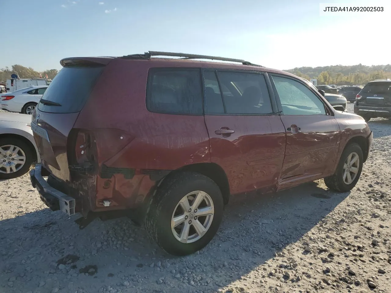 2009 Toyota Highlander VIN: JTEDA41A992002503 Lot: 77308184