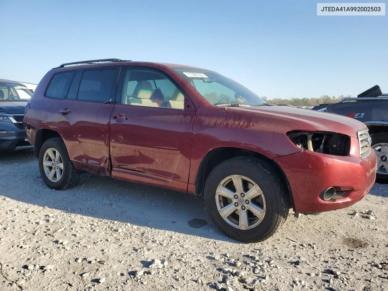 2009 Toyota Highlander VIN: JTEDA41A992002503 Lot: 77308184