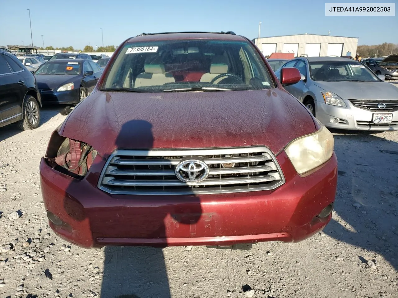 2009 Toyota Highlander VIN: JTEDA41A992002503 Lot: 77308184