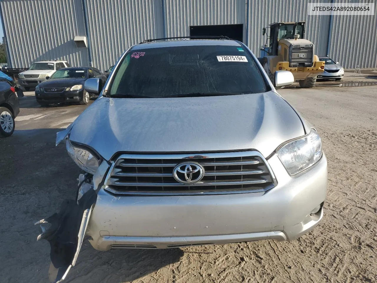 2009 Toyota Highlander Limited VIN: JTEDS42A892080654 Lot: 78075194