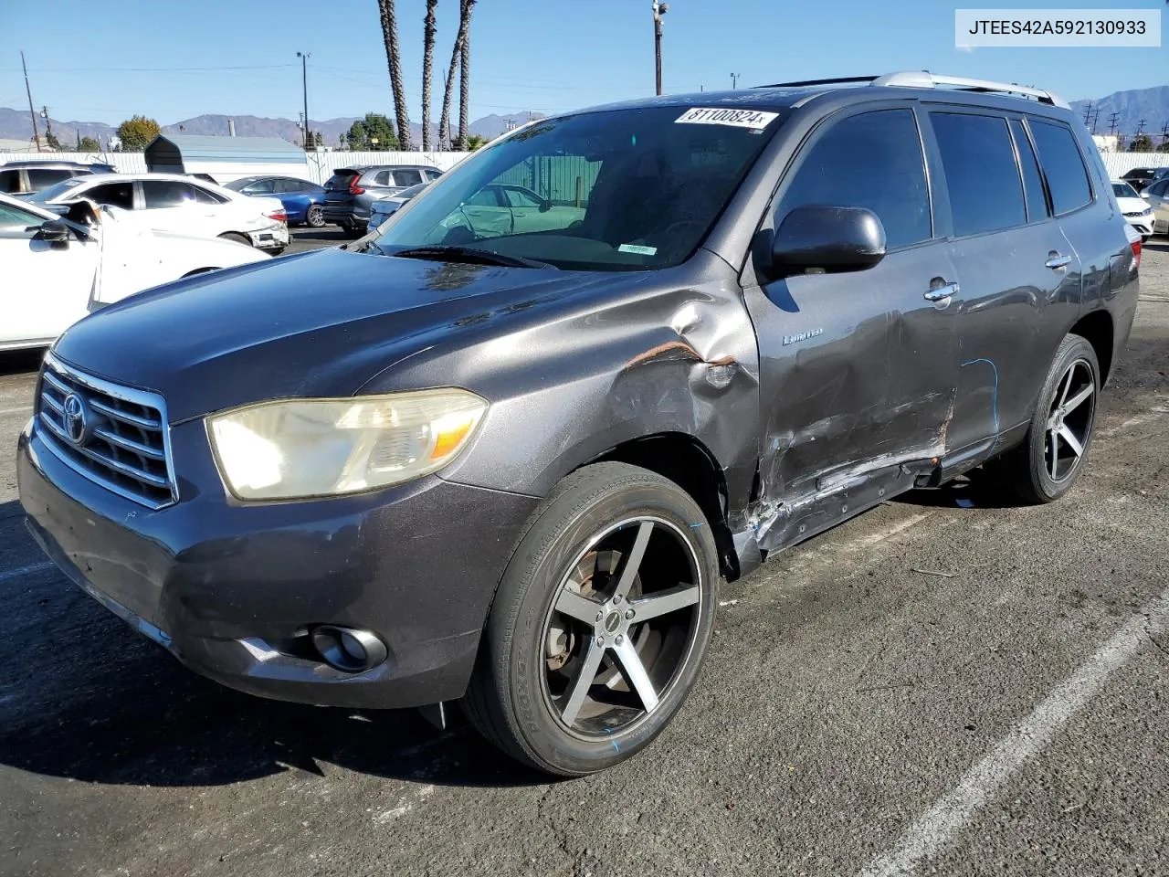 2009 Toyota Highlander Limited VIN: JTEES42A592130933 Lot: 81100824