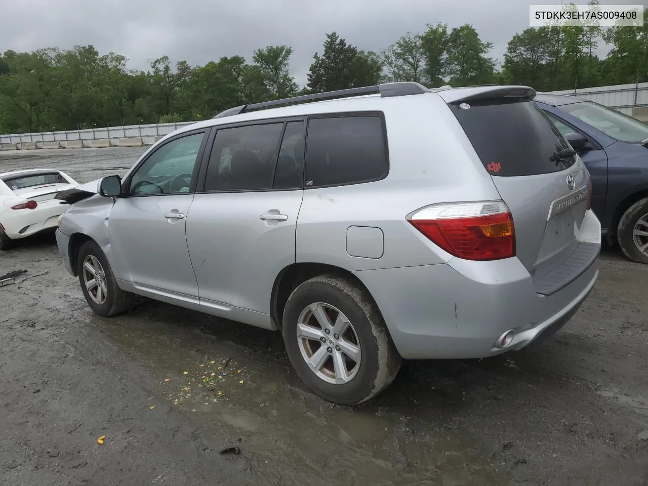 2010 Toyota Highlander Se VIN: 5TDKK3EH7AS009408 Lot: 54572164