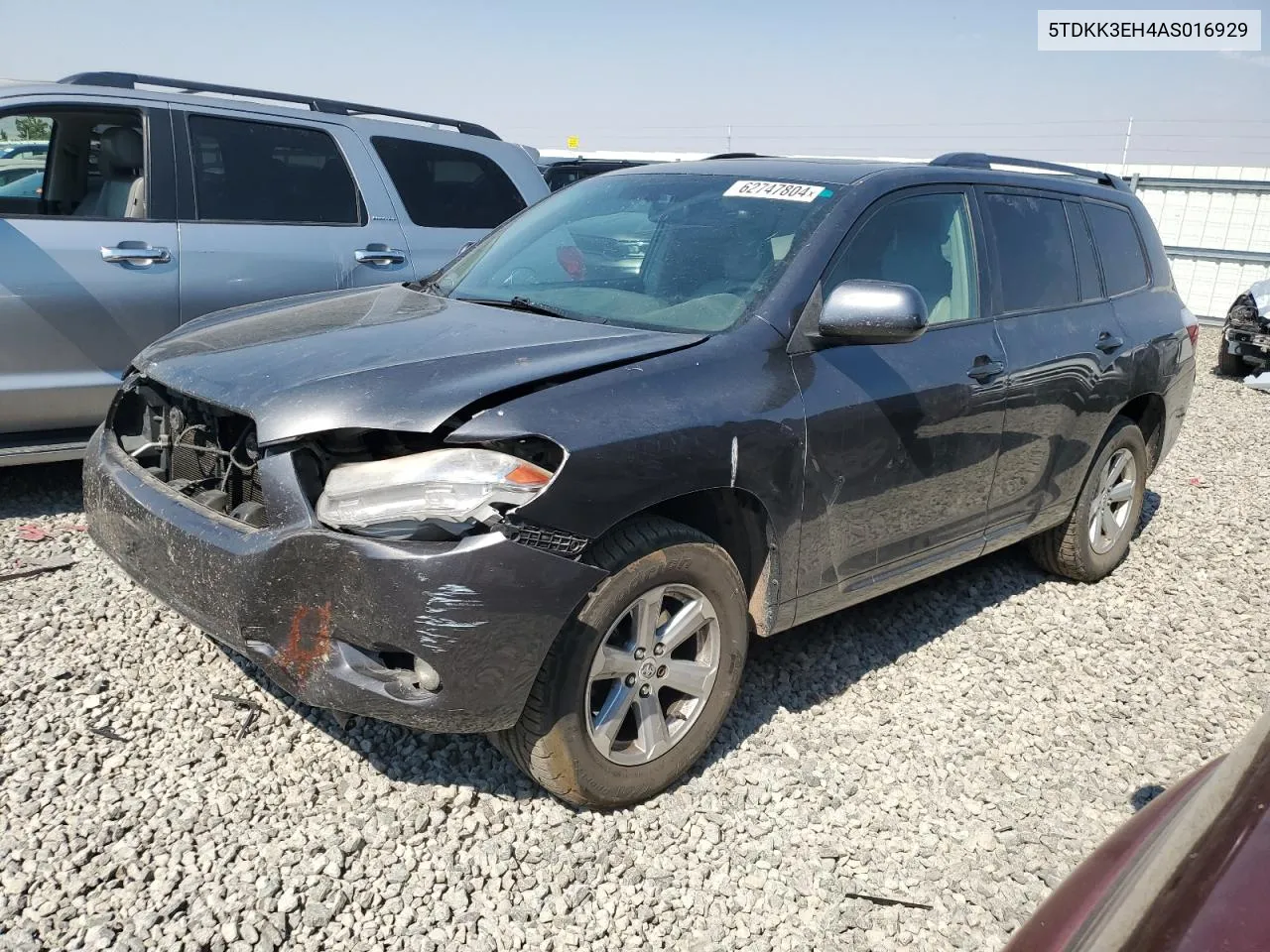 2010 Toyota Highlander Se VIN: 5TDKK3EH4AS016929 Lot: 62747804