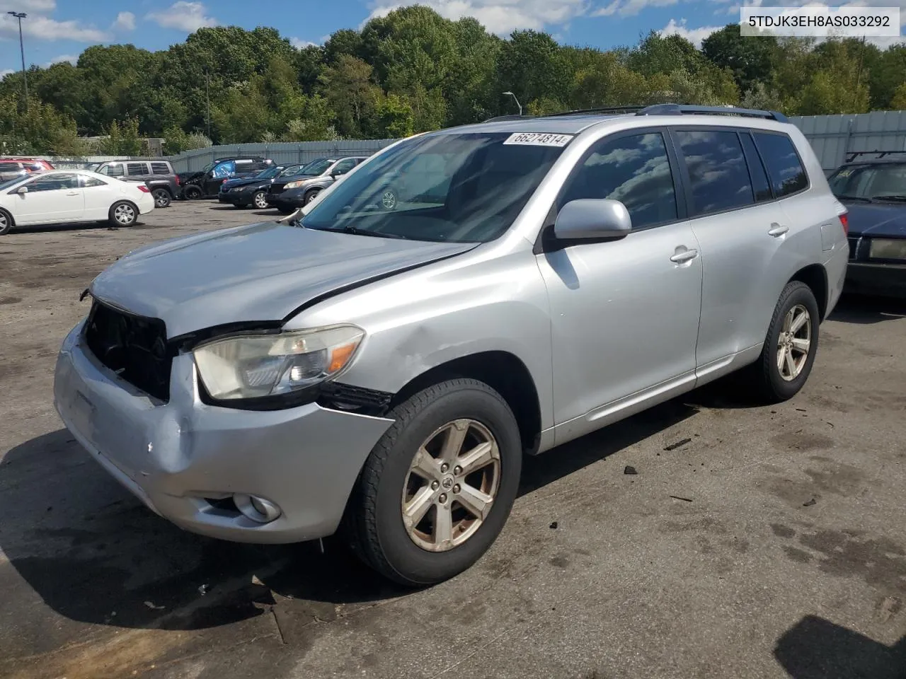 2010 Toyota Highlander Se VIN: 5TDJK3EH8AS033292 Lot: 66274814