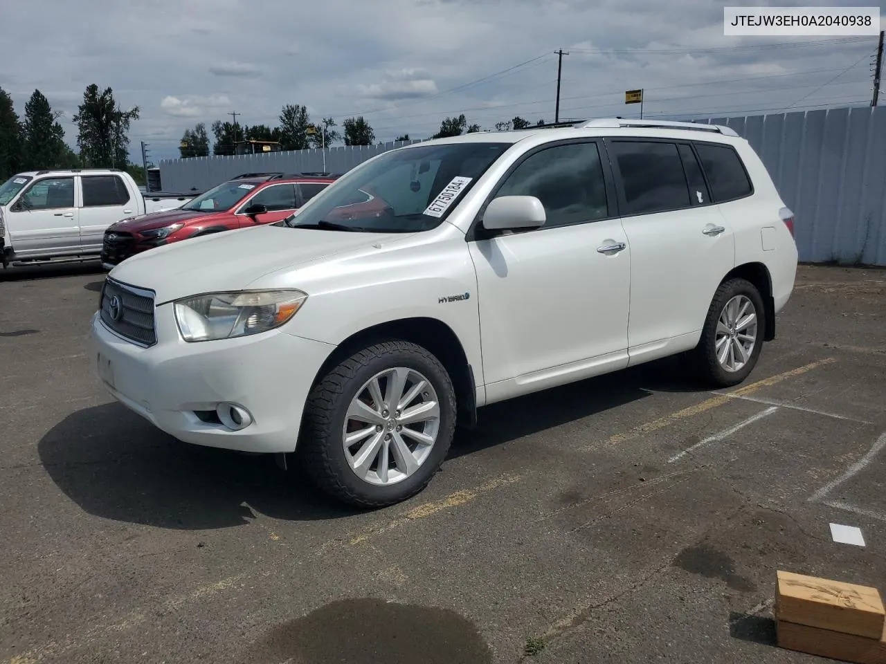 2010 Toyota Highlander Hybrid Limited VIN: JTEJW3EH0A2040938 Lot: 67750184